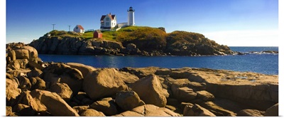 Maine, Cape Neddick, Atlantic ocean, New England, York Beach, the lighthouse