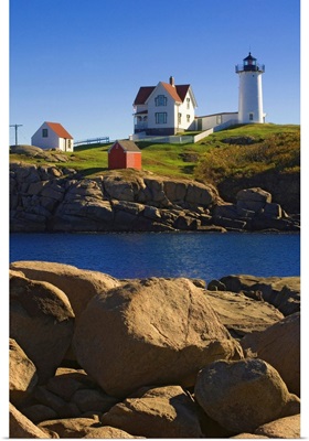 Maine, Cape Neddick, Atlantic ocean, York Beach, the lighthouse