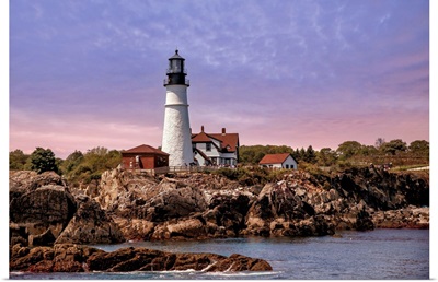 Maine, Portland, New England, Lighthouse, Portland Head Light At Cape Elizabeth