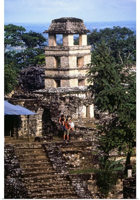 Mexico, Chiapas, Palenque archaeological site, El Palacio