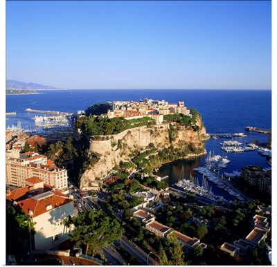 Monaco, Cote d'Azur, Port de Monaco and Port de Fontvieille