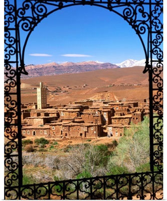 Morocco, Telouet, High Atlas, view of the village