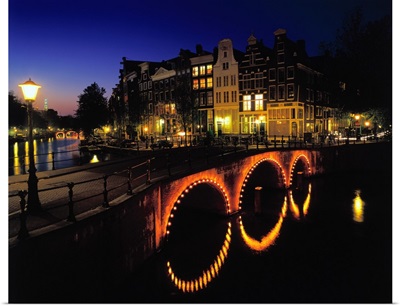 Netherlands, Amsterdam, Bridge on Keizergracht canal