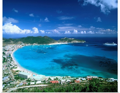 Netherlands Antilles, Caribbean, Saint Martin, Philipsburg village