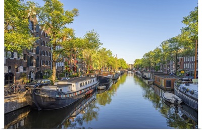 Netherlands, North Holland, Amsterdam, Prinsengracht, Benelux, Prinsengracht, Evening
