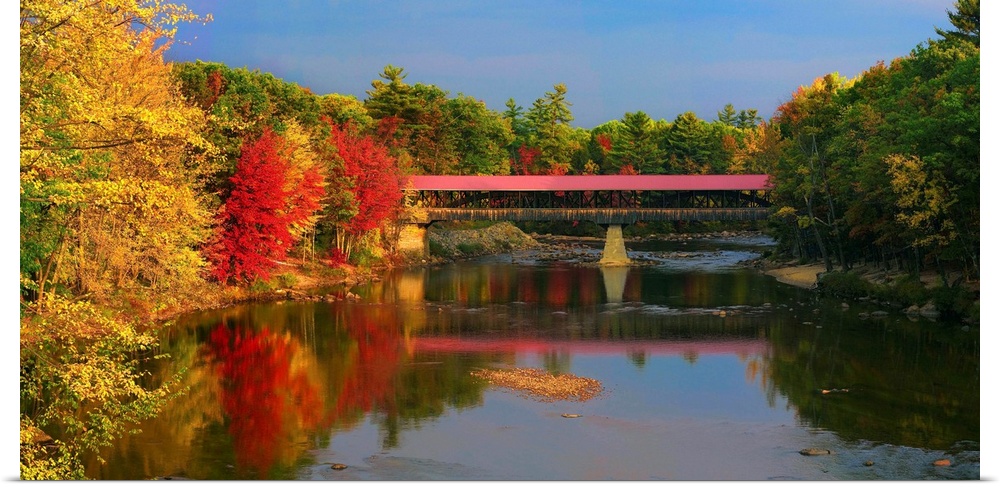 New Hampshire, Conway, New England, White Mountains, The Saco River Bridge