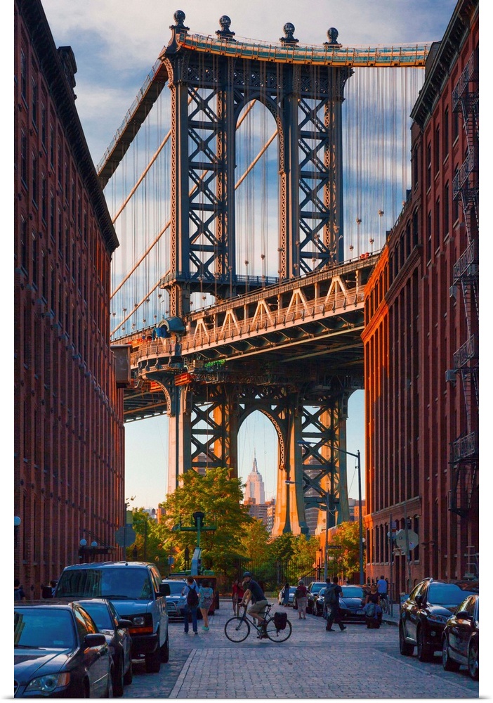 USA, New York City, Brooklyn, Dumbo, Manhattan Bridge.