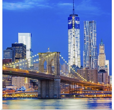 New York City, East River, Lower Manhattan, Brooklyn Bridge
