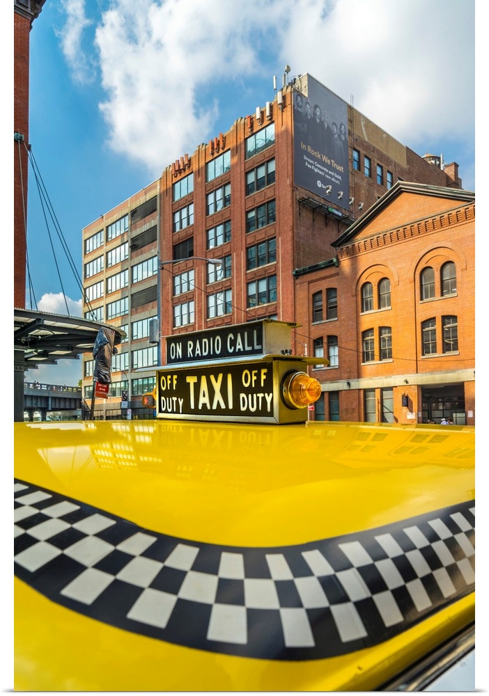New York City, Manhattan, cab in the Meatpacking district.