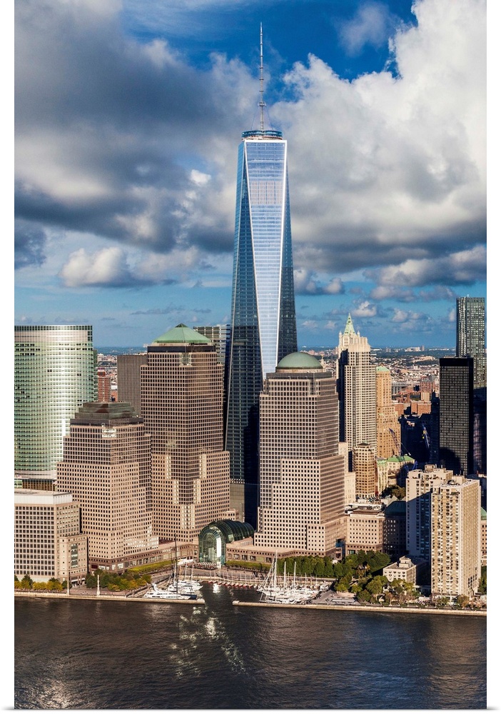 USA, New York City, Manhattan, Lower Manhattan, Freedom Tower in the Financial District.