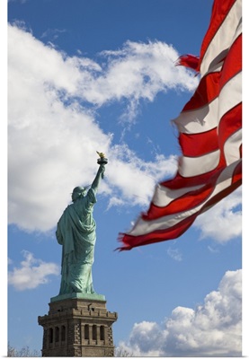 New York State, New York City, Statue of Liberty, Stars and stripes