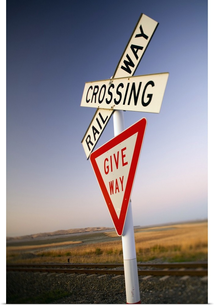 New Zealand, South Island, Railway sign