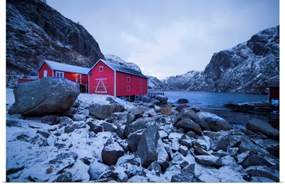 Norway, Nordland, Lofoten Islands, Small Fjord