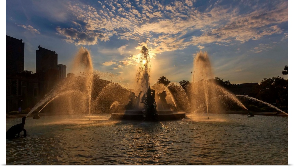 Pennsylvania, Philadelphia, Center City, Logan Circle, Swann Memorial Fountain.