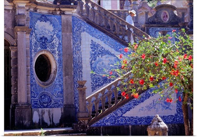 Portugal, Algarve, Palacio de Estoi, azulejos