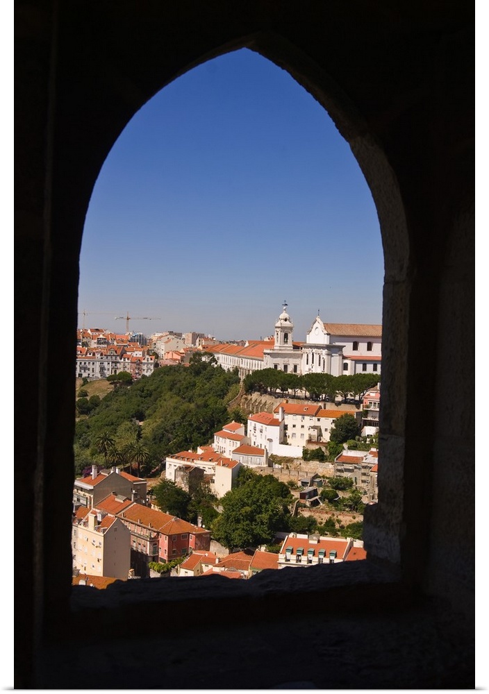 Portugal, Lisbon, Castelo de Sao Jorge and Igresia da Graca