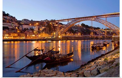 Portugal, Porto, Porto, Oporto, Douro river and Ponte Dom Luis I bridge