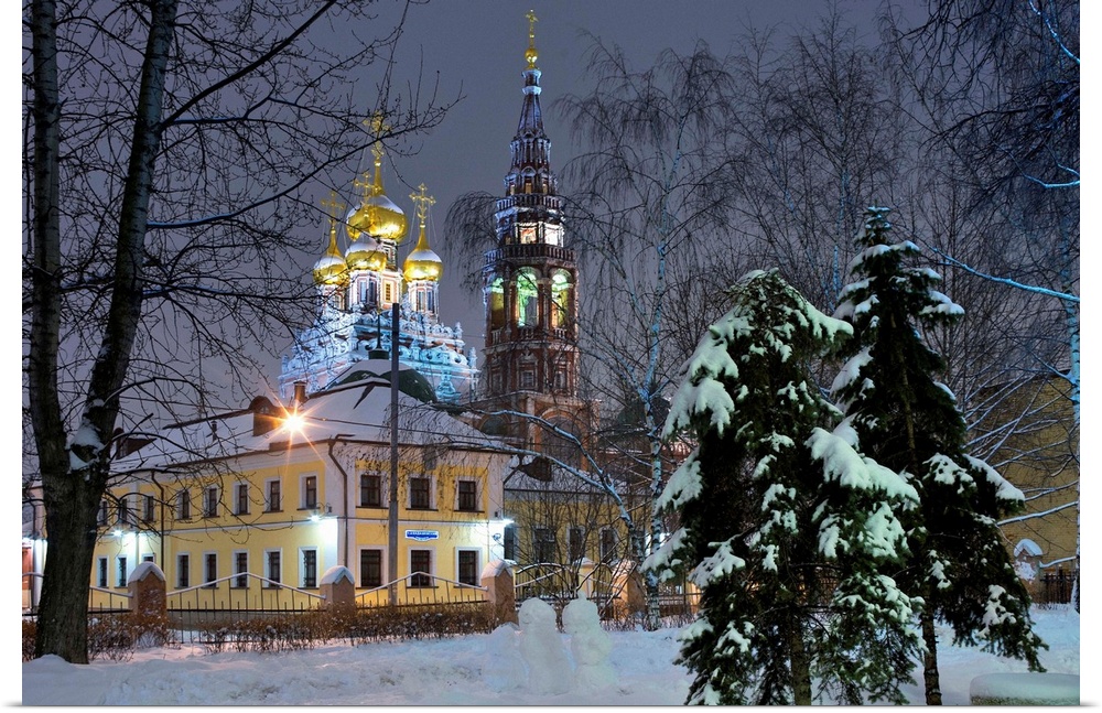 Russia, Moscow Oblast, Moscow, The church of Ascension in Kadoshy in winter