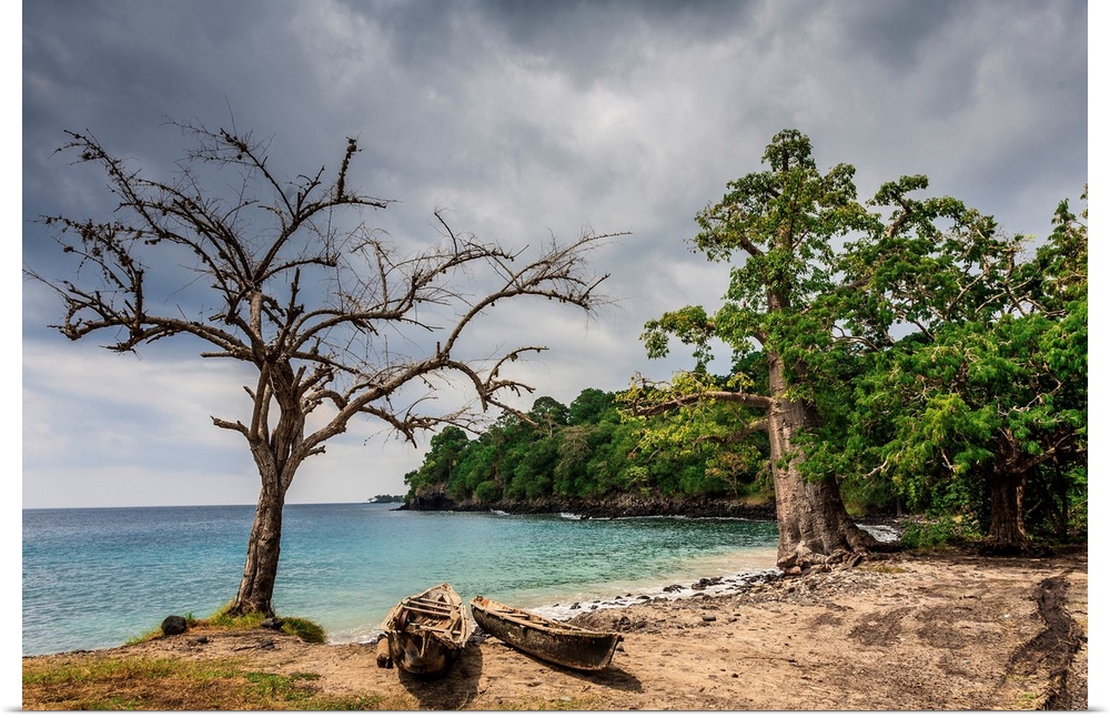 Sao Tome e Principe, Saint Thomas island, Lagoa Azul lagoon.