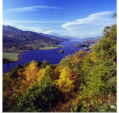 Scotland, Perth and Kinross, Great Britain, View from Queen's view towards Loch Tummel