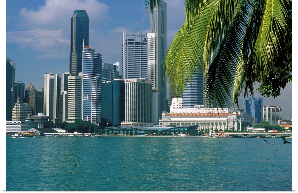 Southeast Asia, Singapore, Singapore city, skyline and Singapore River