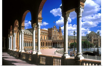 Spain, Andalucia, Seville, Plaza de Espana, square