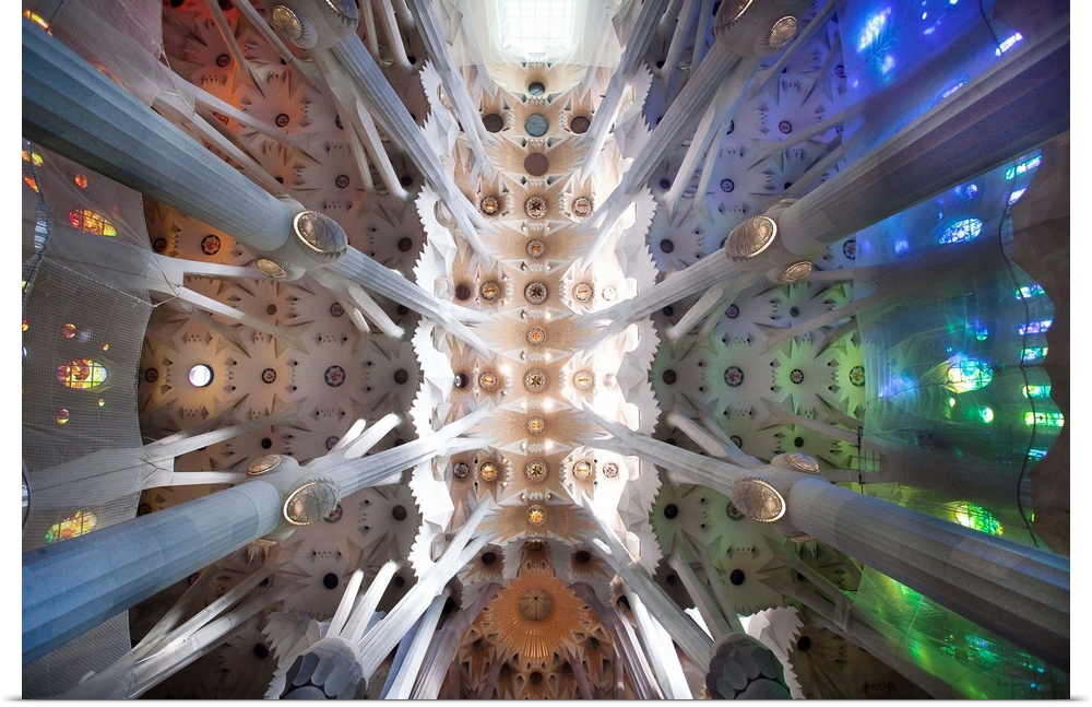 Spain, Barcelona, Sagrada Familia after architect Antoni Gaudi.