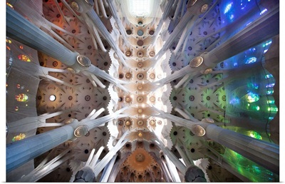 Spain, Barcelona, Sagrada Familia After Architect Antoni Gaudi