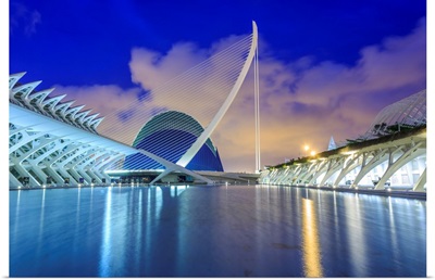 Spain, Valencia, City Of The Arts And Sciences At Sunset