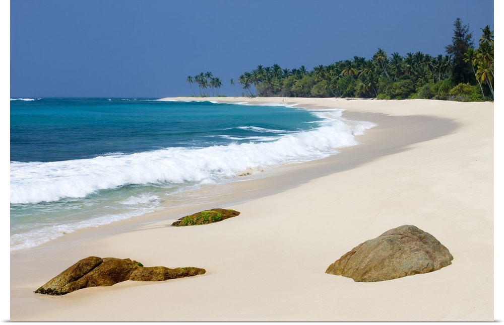 Sri Lanka, Ceylon, Southern Province, Weligama, Beach close to Weligama