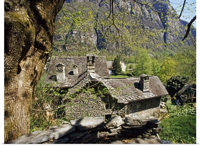 Switzerland, Ticino, Central Europe, Cevio, Maggia Valley, view of the village
