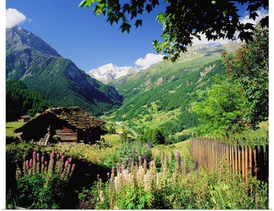 Switzerland, Valais, Val d' Herens, view from La Sage