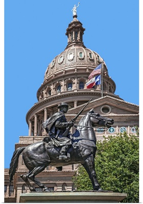 Texas, Austin, Terry's Texas Rangers statue in front of Capital