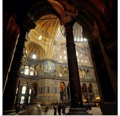 Turkey, Istanbul, St Sophia (Hagia Sophia) Mosque, inside view