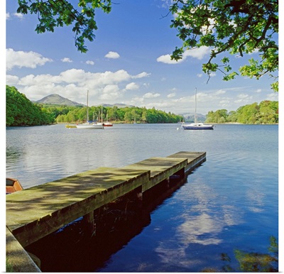 UK, England, Cumbria, Lake District, Coniston Water lake