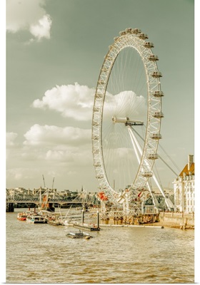 UK, England, London Borough Of Lambeth, London Eye, Millennium Wheel, Thames
