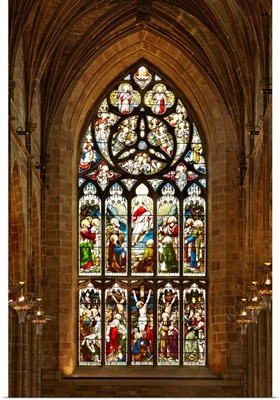 UK, Scotland, Great Britain, Edinburgh, Stained Glass Window In Saint Giles Cathedral
