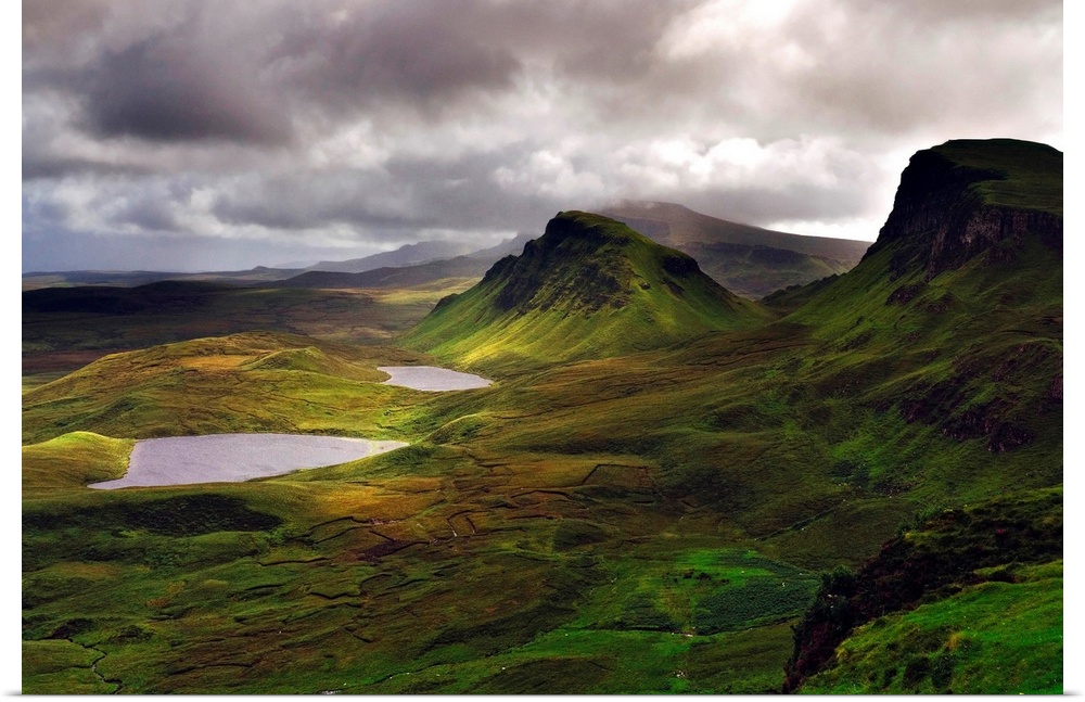 United Kingdom, UK, Scotland, Highlands, Skye island, Trotternish Peninsula, Quiraing range