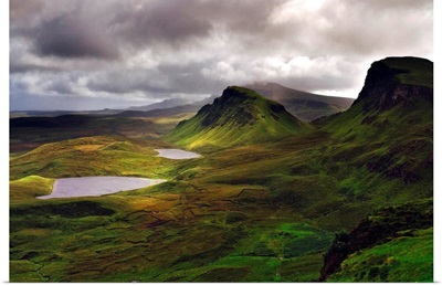 UK, Scotland, Highlands, Skye island, Trotternish Peninsula, Quiraing range