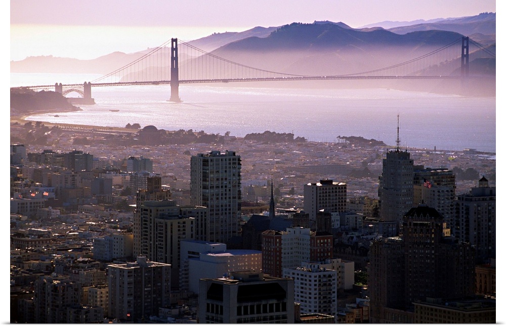 United States, California, San Francisco, View towards the Golden Gate Bridge