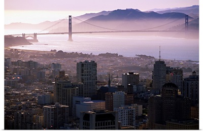 United States, California, San Francisco, View towards the Golden Gate Bridge