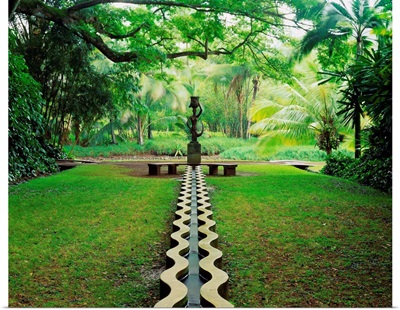 United States, Hawaii, Kauai island, Poipu Allerton Garden, tropical garden