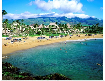 United States, Hawaii, Maui island, Kaanapali bay, Sheraton hotel beach