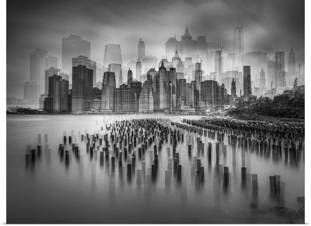United States, New York City, Brooklyn, Hudson, Brooklyn Bridge Park, multi-exposures.