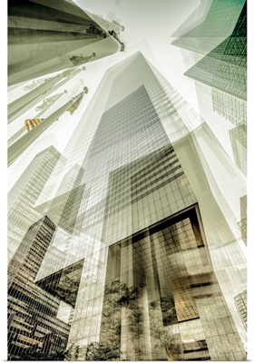 United States, New York City, Manhattan Skyscrapers, Multi-Exposures