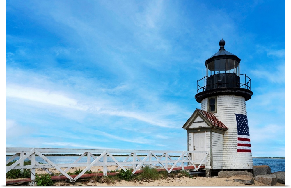 USA, Nantucket, Massachusetts, New England, Brant Point Lighthouse.