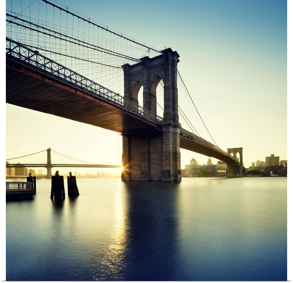 USA, New York City, Brooklyn Bridge.