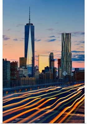 USA, New York City, Manhattan, One World Trade Center, Freedom And Beekman Towers
