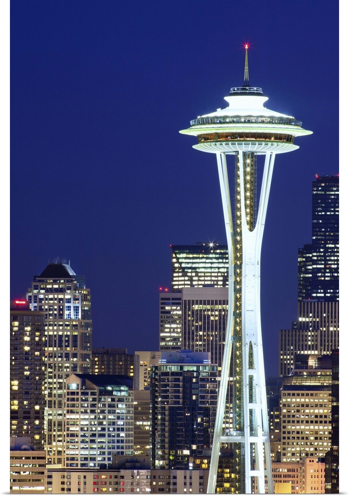 United States, USA, Washington, Seattle, Skyline with Space Needle