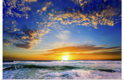Sunset Orange Blue Florida Sunset Beautiful Beach